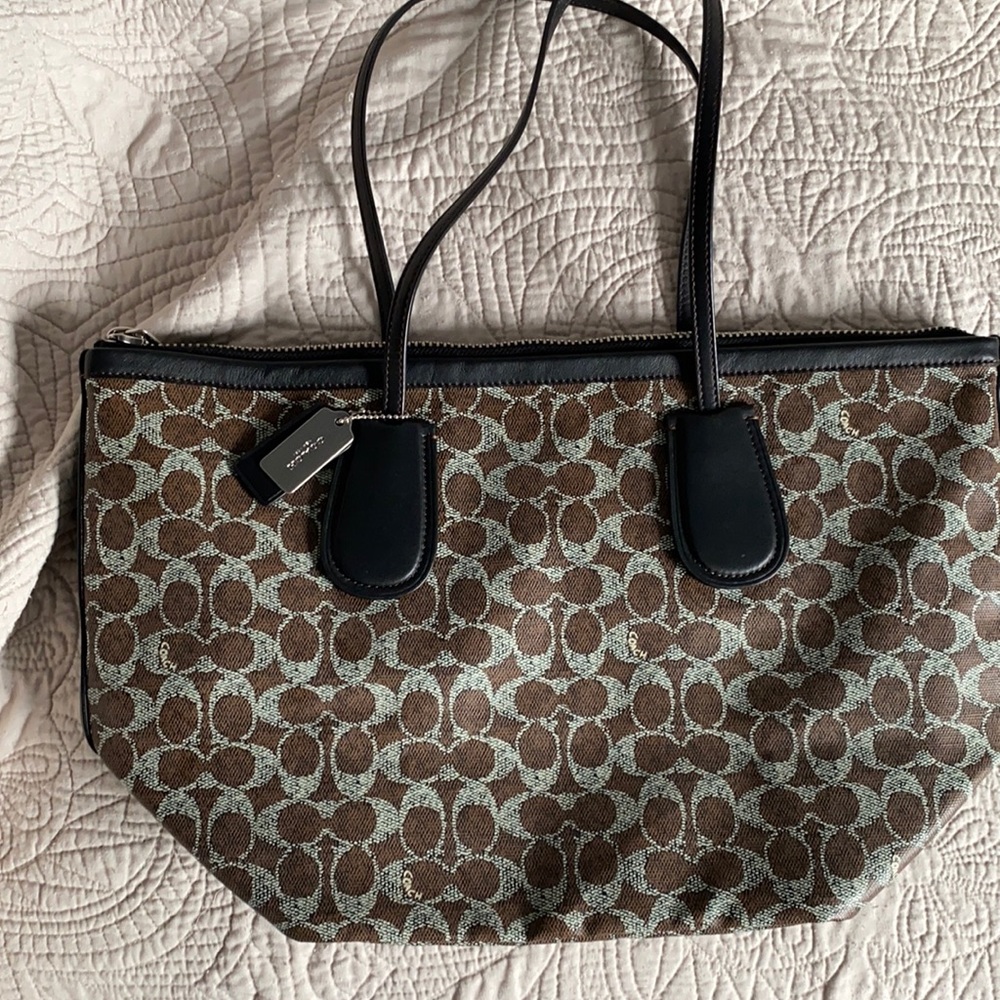 Coach Pattern Nylon Tote